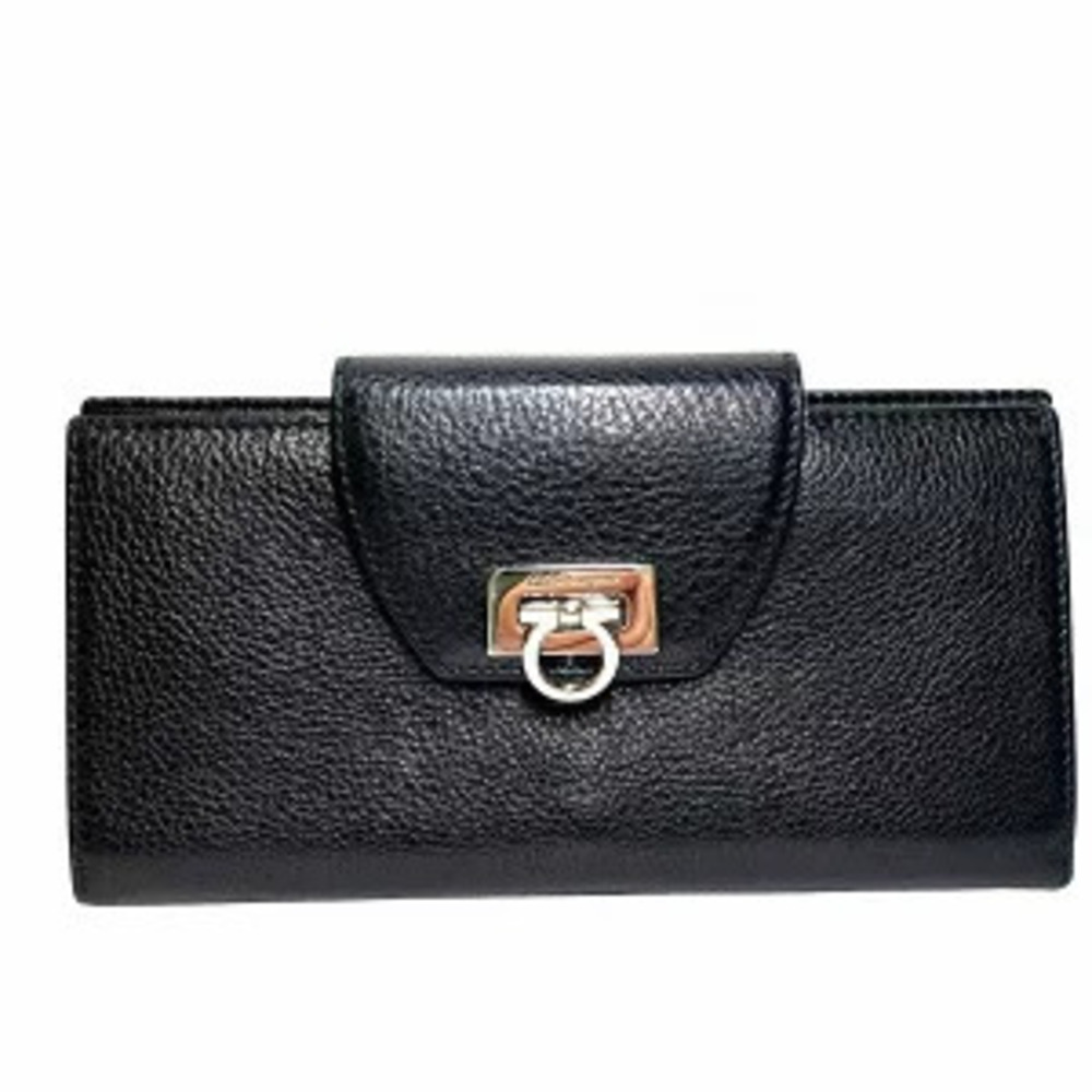 Salvatore Ferragamo long wallet Gancini leather